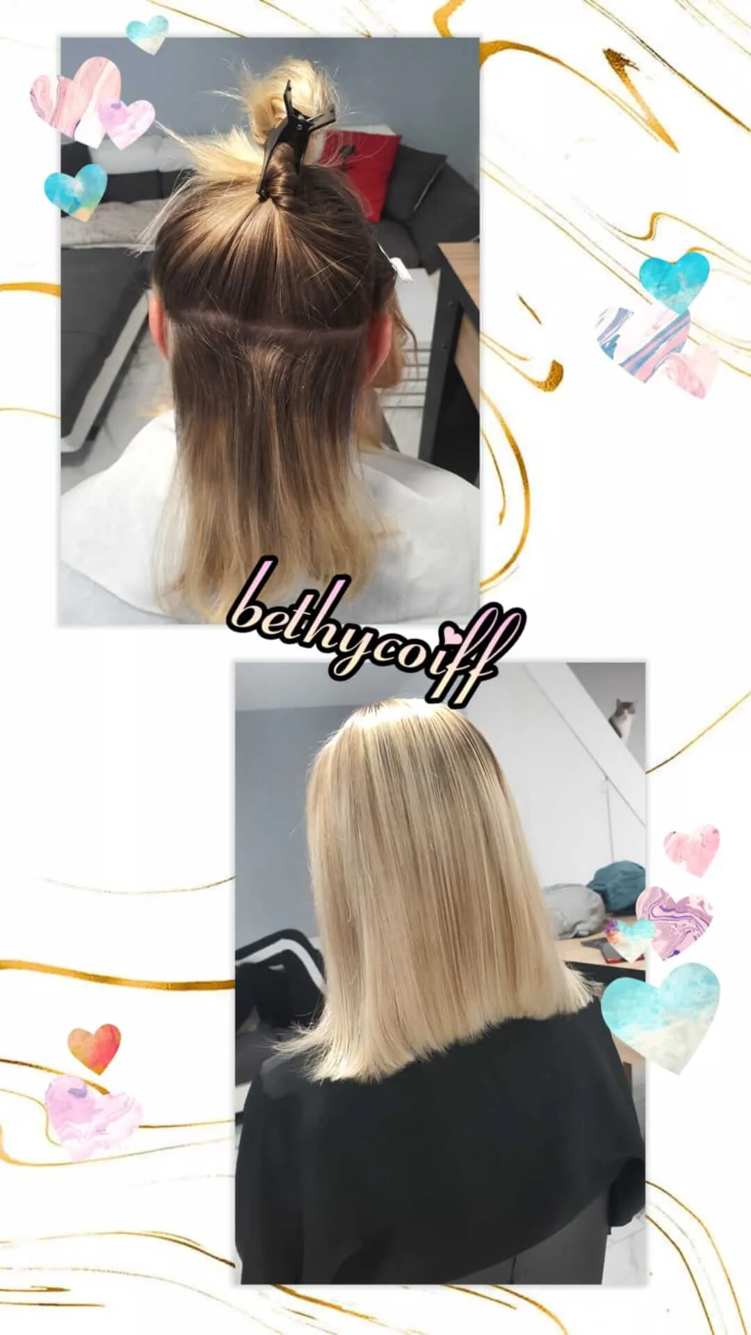 Coiffure femme avec résultat lumineux